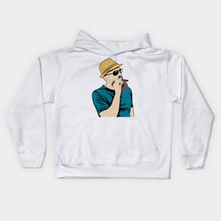 Comic Man Posing Kids Hoodie